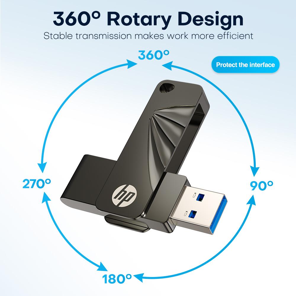 HP X762W USB3.2 USB-Flash-Laufwerk 32GB/64GB/128GB/256GB Metallgehäuse