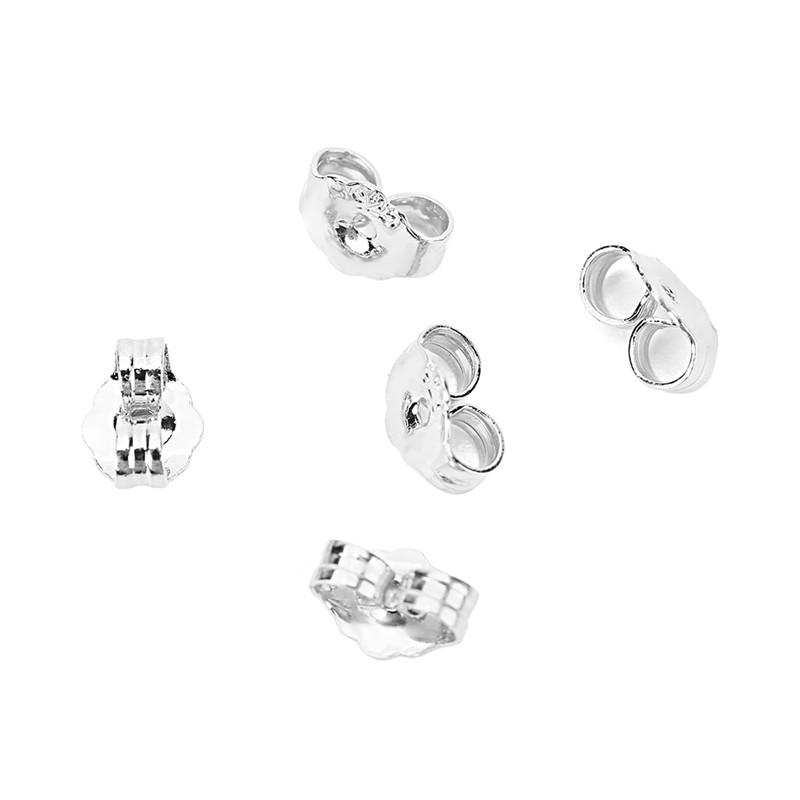 50pcs 925 Sterling Silver Plated Earring Hooks Anti Allergy Earrings Clasps Hook For Diy Jewelry Accessories Making Supplies