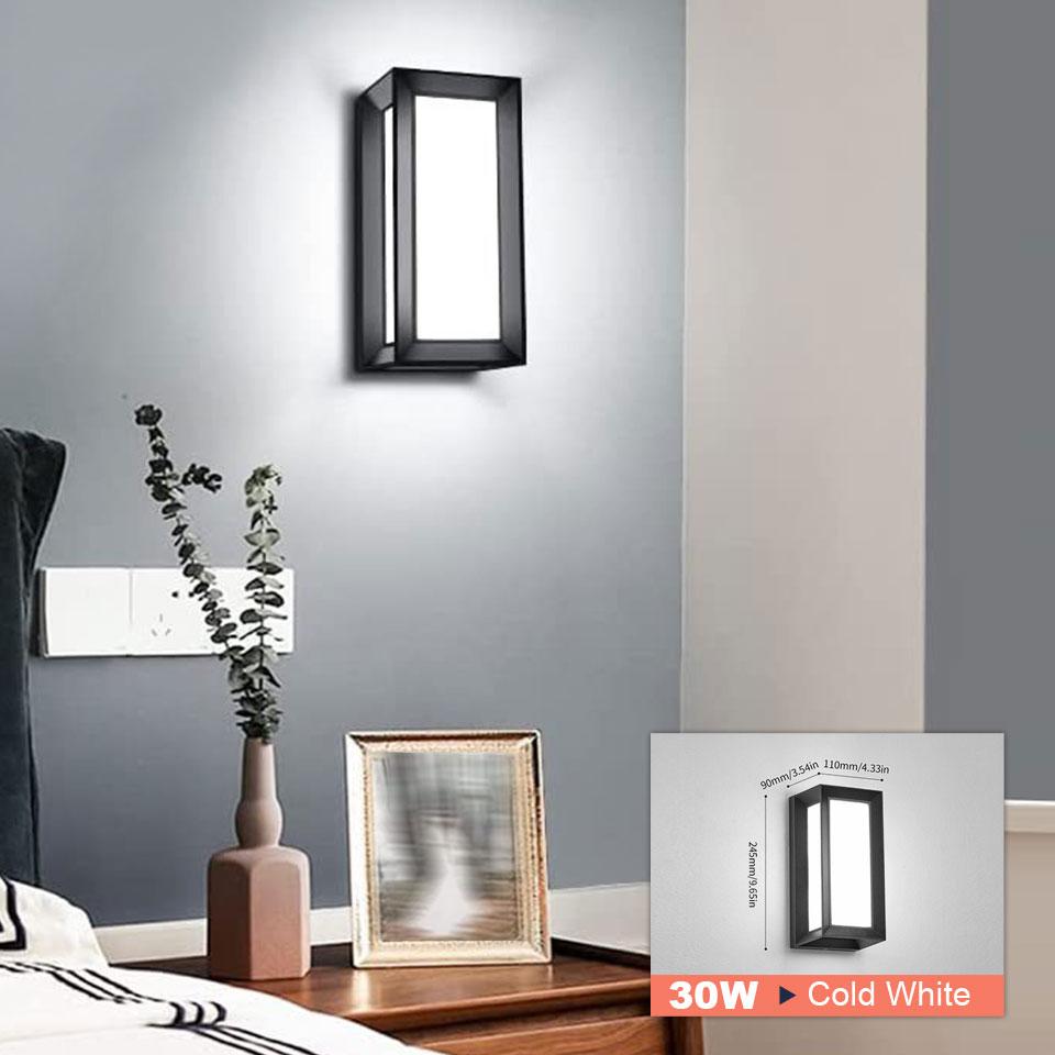 

LED Wall Lamp Indoor Outdoor 16W-30W AC85-265V ABS Waterproof Led Lights Modern Home Appliance For Home Living Room Porch 16W