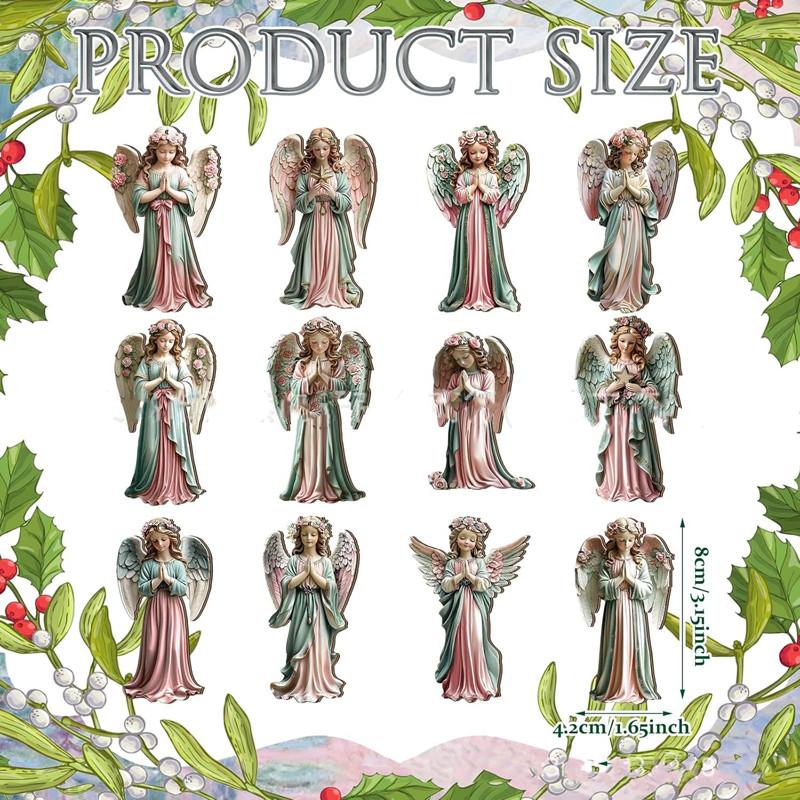 Christmas Wooden Angel Ornament – Vintage-Style Hanging Decor for Christmas Tree, Home & Party, Rustic Wooden Angel Tree Decoration