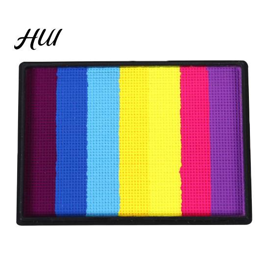 Regenbogen Gesichtsfarbe 50G für Körperbemalung, Hochpigmentiertes Make-up Kinder Halloween Party Cosplay, Abwaschbar Erwachsene Langanhaltend