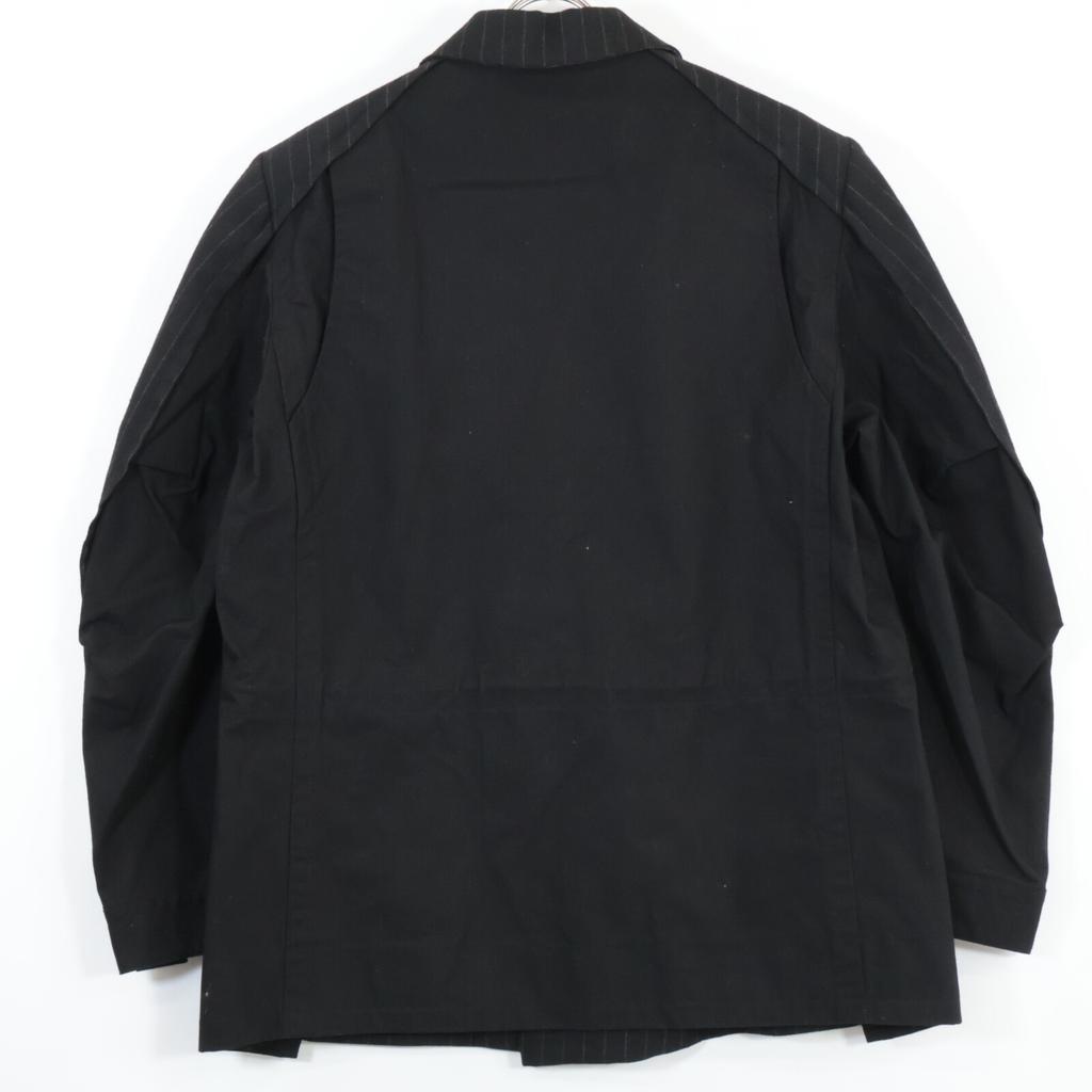 Sacai 24-03477M Black Chalk Stripe X Rip Stop Jacket Jacket 1 blackUsed