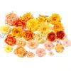 Orange Artificial Flowers Heads Silk Fake Flowers for Home Decor Party Marriage Wedding Decoration DIY Wreath Gifts Accessories