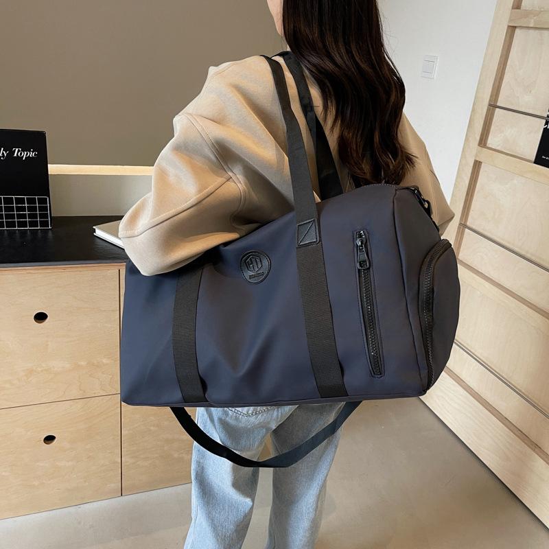 Light business trip, large capacity, hand-held travel bag, wet and dry separation, sports fitness, luggage, straps, shoe compartment, tie rod
