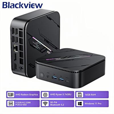 Mini PC Blackview MP100 Pro AMD Ryzen™ 5 7430U (Až 4,3 GHz) 16 GB RAM512 GB SSD Radeon™ RX Vega 7 Windows 11 Pro MINI PC