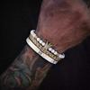 Titanium Steel Skull Leopard Head Crown Bracelet With Roman Numerals For Men And Women