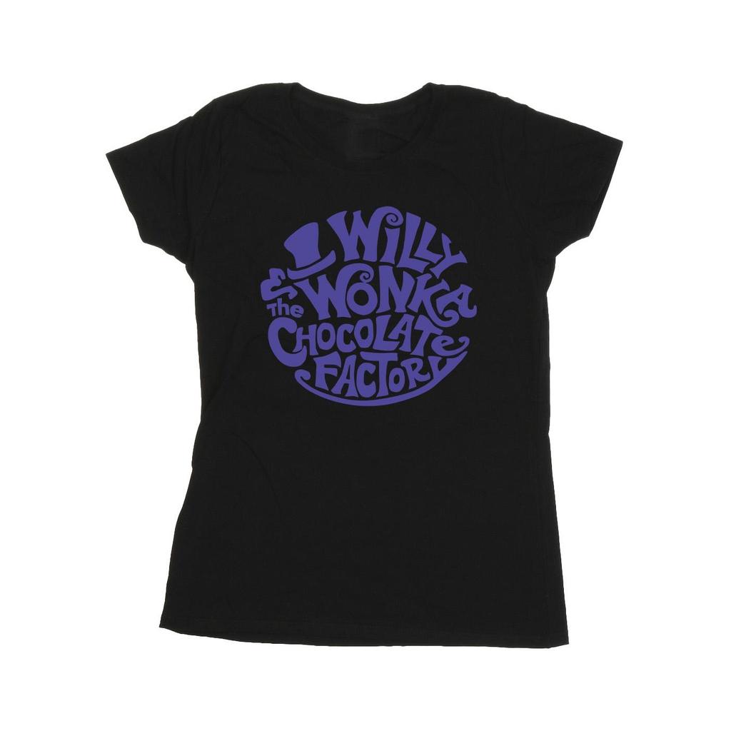 Willy Wonka & The Chocolate Factory Womens/Ladies Typed Logo Cotton T-Shirt
