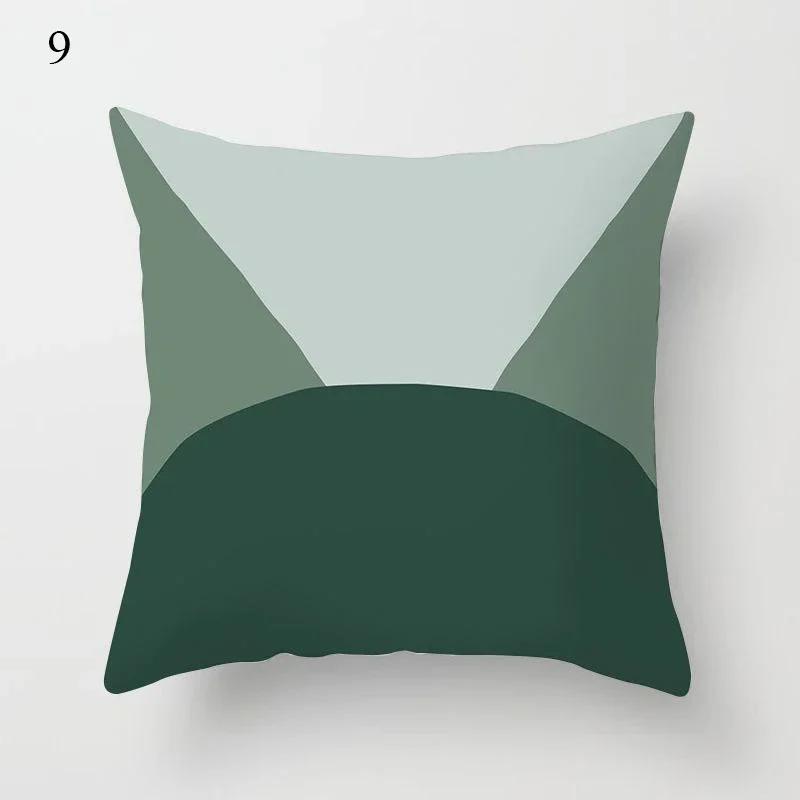 Exquisite Fresh Green Printing Pattern Cushion Cover for Home Living Room Sofa Decoration Pillow