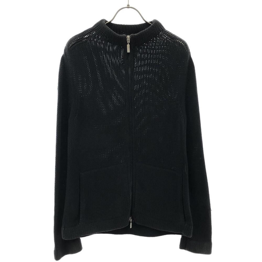 MAX&CO Made In Italy Long Sleeve Cotton Knit Jacket S Navy Men's Used