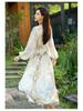Elegant Spring 2025 Women's Slimming Bubble Sleeve Mulberry Silk Dress