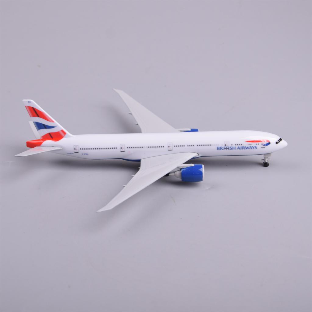 20cm Model Airplane 777 British Airways Alloy Metal Aircraft W Wheels Landing Gears Toy Planes for Boys Souvenir Plane Toy