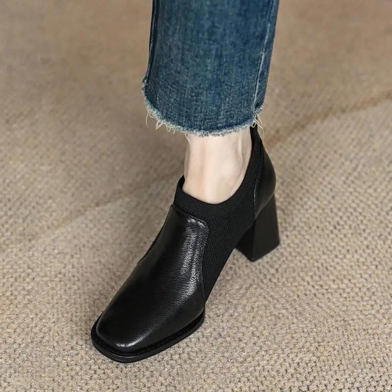 Fashion Brown retro short boots for women, fashionable and comfortable commuting, 2024 spring and autumn winter new coarse single shoes