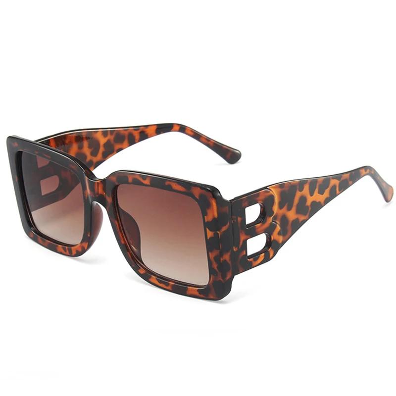 New Fashion Oversized The Letter B Square Luxury Trend Sunglasses Women Men Retro Rectangle Sunglasses Uv400
