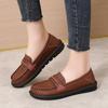 Leather Wedge Women Flats Fashion Black Women Shoe Slip On Women Casual Shoes Moccasins Tenis Chaussure Femme Plus Size