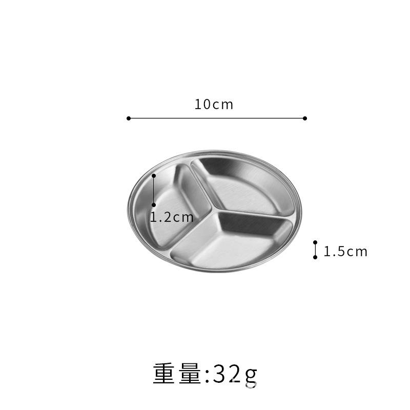 

Side Dishes, Stainless Steel Korean Style, Divided Grids, Golden Seasoning, Soy Sauce and Vinegar Dishes Condiment Tray