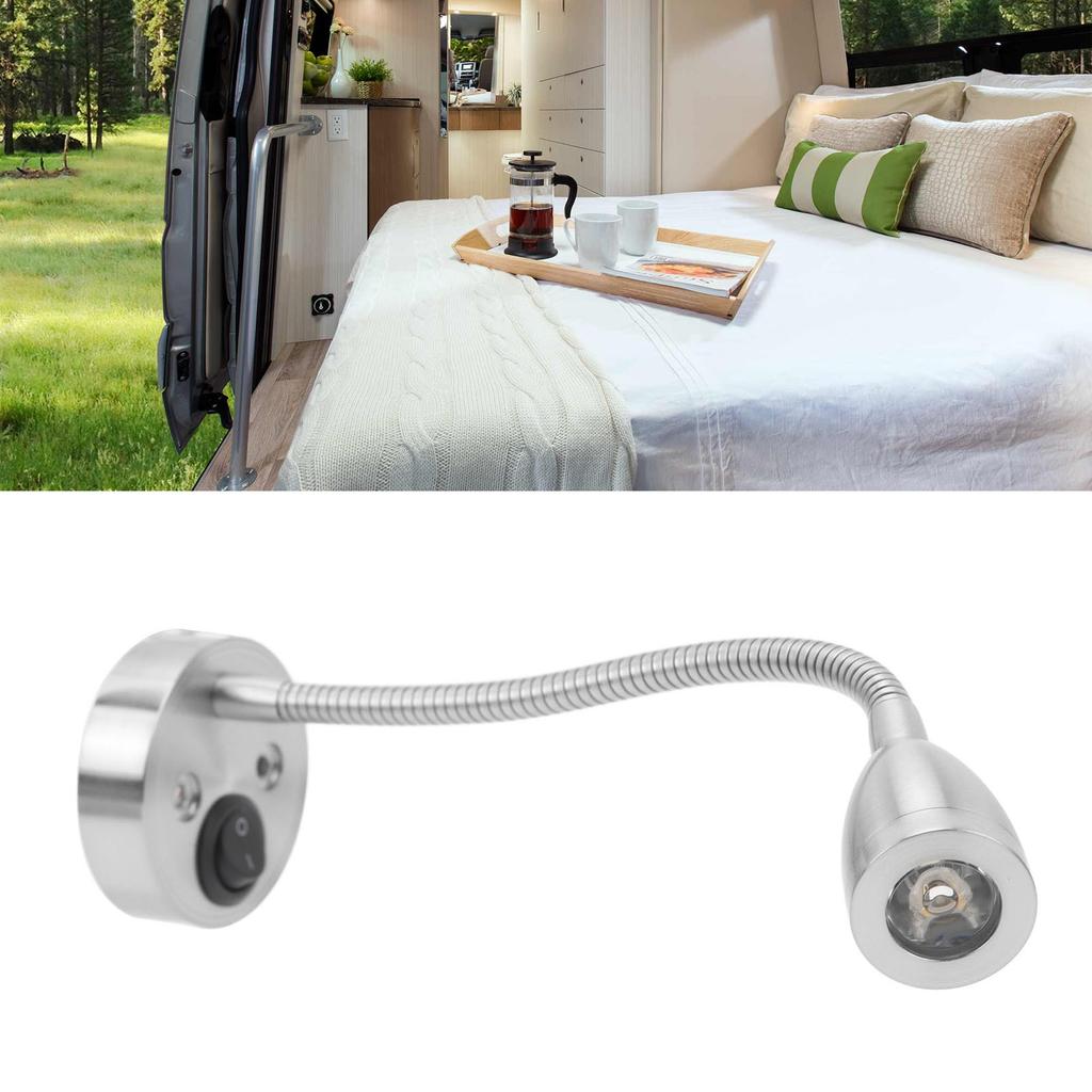 RV LED Bedside Light 360 Degree Flexible Goosneck Light for 12V to 24V Boat Truck Cars