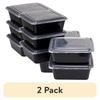 2 Pack 8 Cup Tall Square Meal Prep Containers BPA Free Stackable Food Storage Jars Microwave Dishwasher Safe 10 Pieces