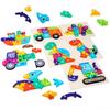 Children's 3D Snap-Together Puzzle - Traffic, Dinosaur & Number Cognition Toy for Early Education and Intellectual Development, Ages 3+