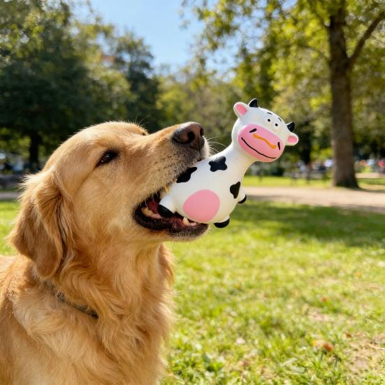 Latex Animal Dog Toy Squeaky Interactive Puppy Chew Toy Dog Teeth Cleaning Toy for Puppy Teething Boredom Relief