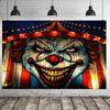 1 Clown Background Cloth Banner, Suitable for Halloween Party Decoration, Garden and Anniversary Decorations