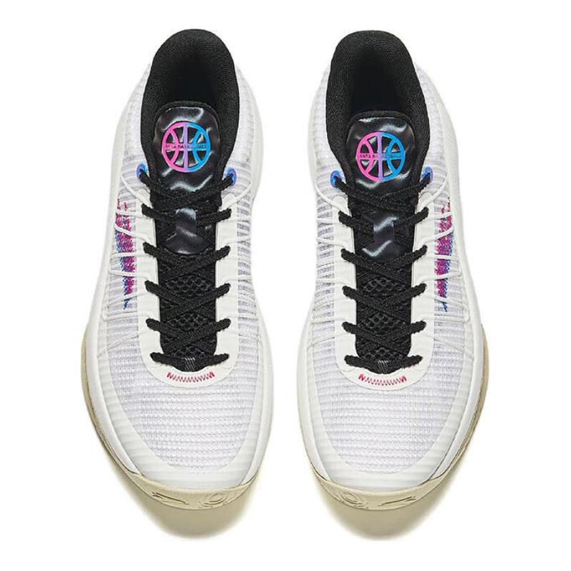 Anta Three Points Rain Lite V2 Shock Absorption Low Top Basketball Shoes Men Sneakers White Black Red 112431603Q-4