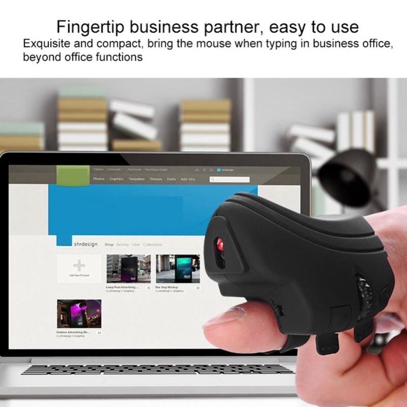 2.4Ghz Wireless Finger Ring Mouse Stable Connection Handheld Ergonomic Portable USB Drived Mouse For Business Office