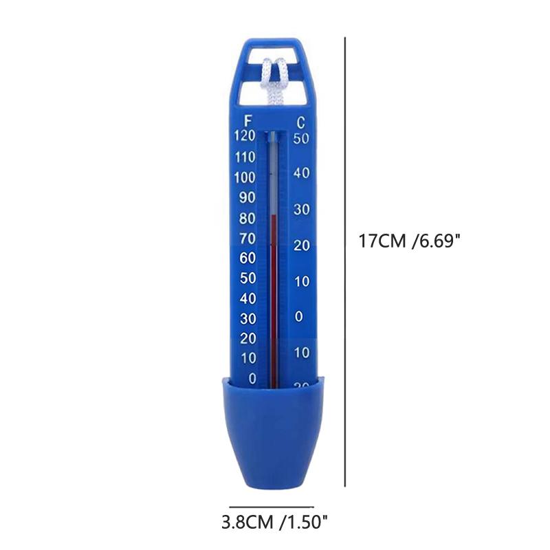 Leicht ablesbares schwimmendes Pool-Wasser-Thermometer, langlebige Anzeige mit großen Zahlen für Spa, Whirlpool, Innen- und Außenbereich