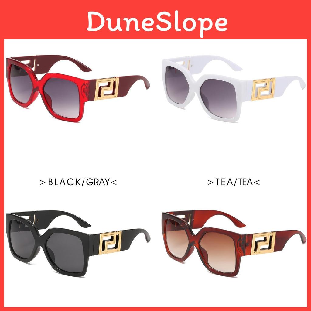 Retro Large Frame Geometric Sunglasses With Ac Lenses For Trendy Street Style