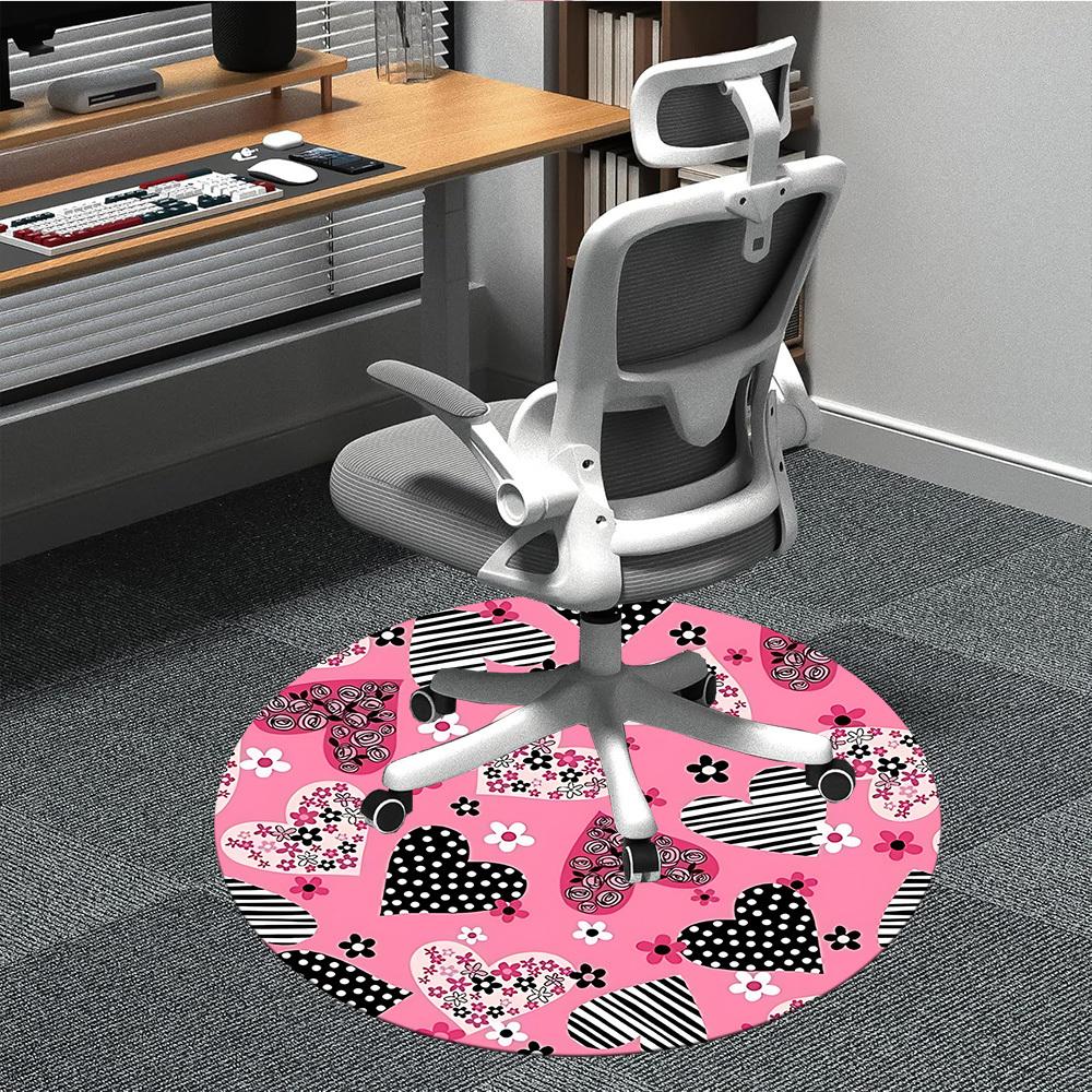 

1pc Heart Pattern Carpet for Office, Non-slip, Soft and Durable Office Rug, Perfect for Office yy260128090 80cm by 80cm