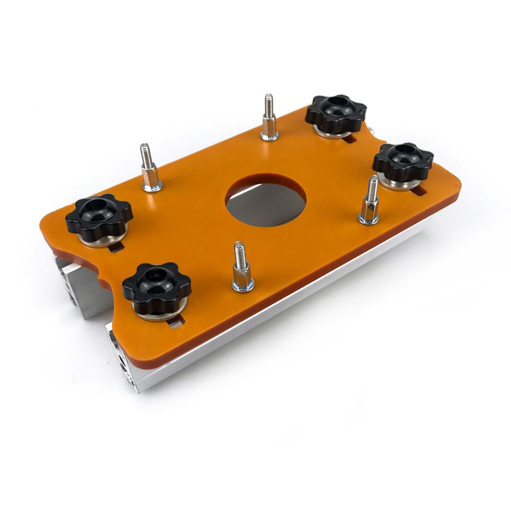 

For 65mm Trimming Machine 2 In 1 Slotted Bracket Invisible Fasteners Wardrobe Cupboard Panel Punch Locator Aluminum with Scale