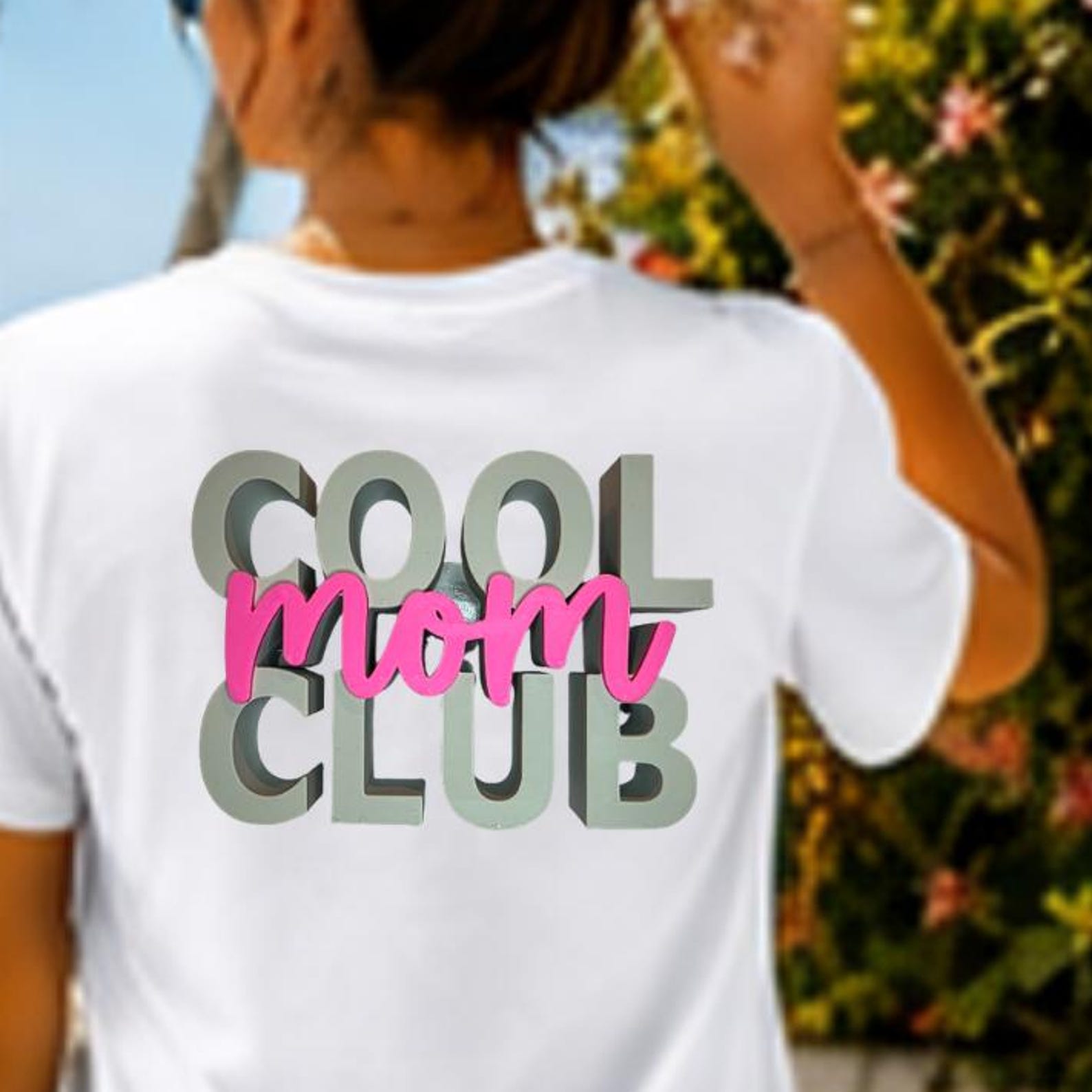 Cool Moms Club T-Shirt, Floral Mom Shirt, Trendy Mama Tee, Mother s Day Gift, Cute Mom Graphic Tee, Mom Life Shirt,4 2XL