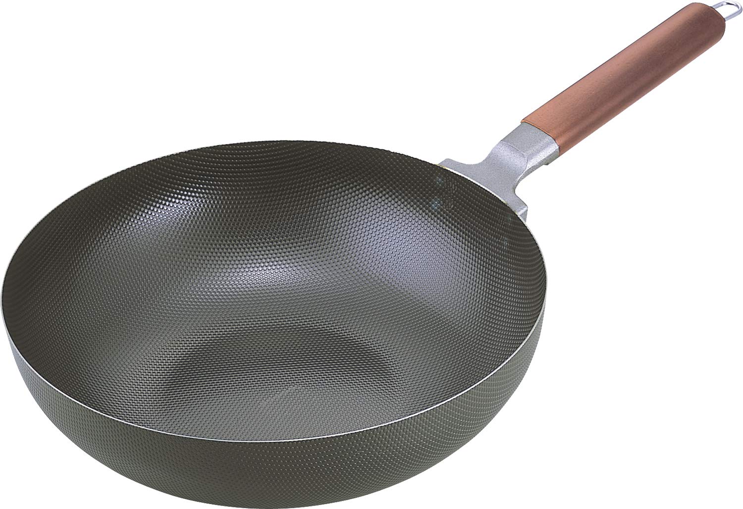 

Shimomura Kihan Frying Pan, 28cm, Double-Sided Embossed Iron, Black, 22126