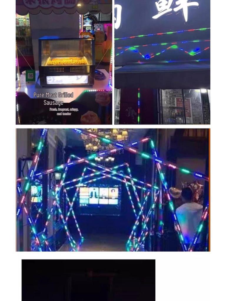 Color-Changing Solar LED Strip Light: Outdoor Waterproof, Super Bright, for Ceiling or Living Room Use