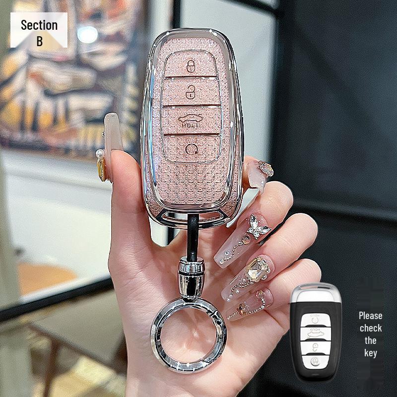 Custom Key Case for Hongqi Models: HS5, H5, H9, EQM5, H6, HS7 - Premium Design for Men and Women