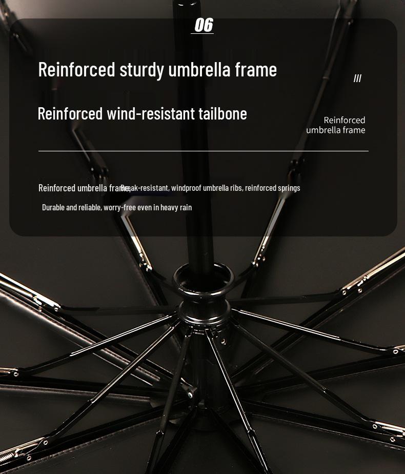 Custom Logo Automatic Three-Fold Umbrella: Sun & Rain Protection, Advertising and Gift Use