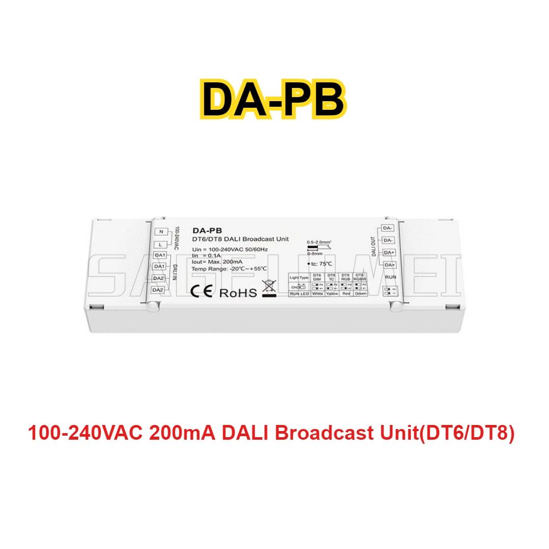 

DA-PB(DT6/DT8) Skydance 100-240VAC 200mA 4-in-1 DT6 and DT8 DALl broadcast unit for expanding DALl circuits DALI Broadcast Unit