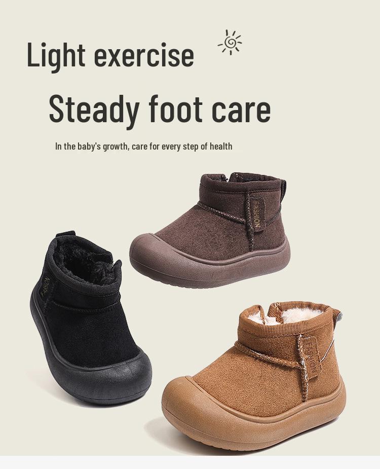Warm Winter Velvet-Lined Children's Snow Boots (1-7Y) – Non-Slip, Waterproof, Soft Sole