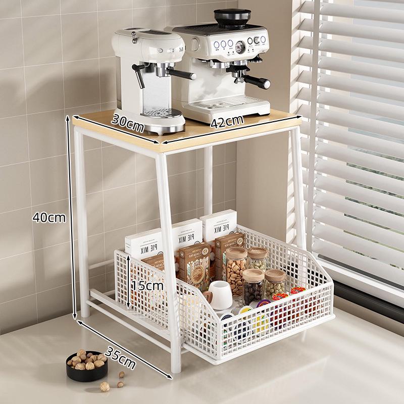 Kaffeemaschinen-Sideboard mit Aufbewahrung für Teebeutel, Brot, Snacks, Desserts, Kaffeekapseln und Tassen