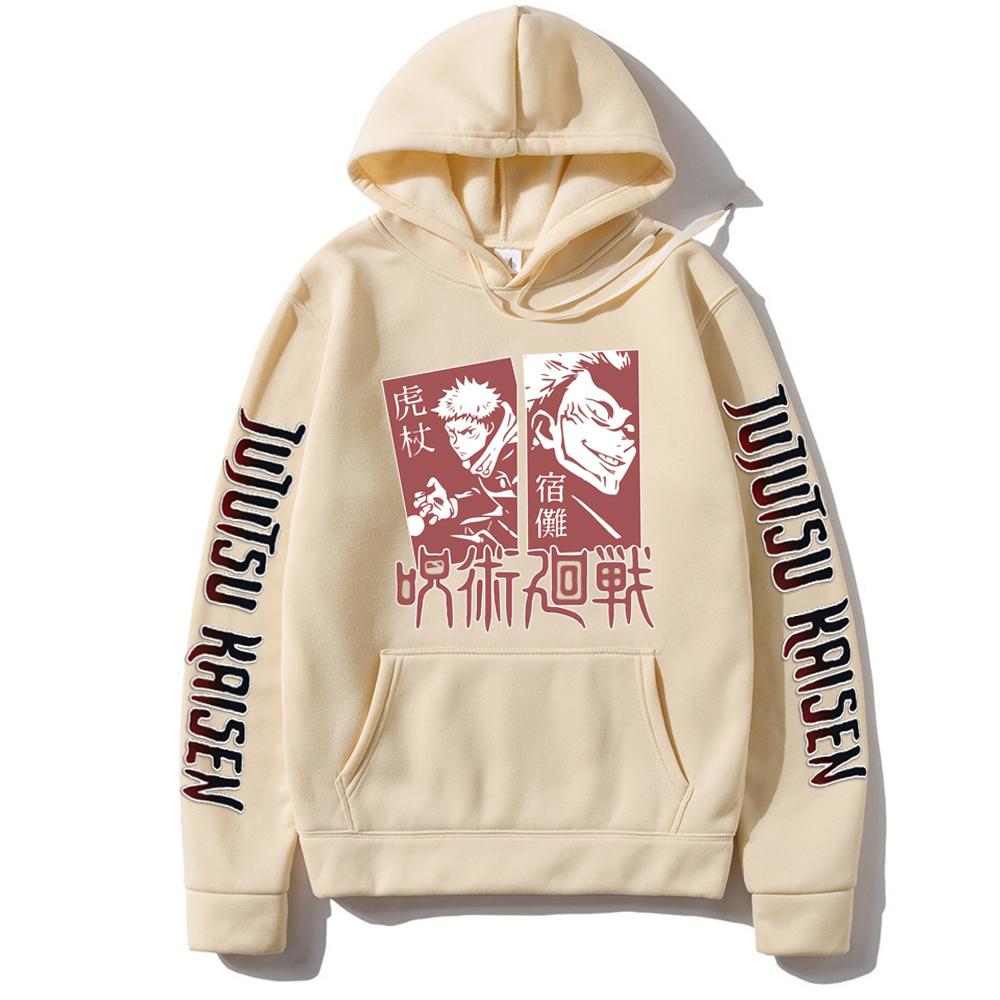 Jujutsu Kaisen Anime Graphic Printed Hoodies Vintage Oversized Hooded Sweatshirt Long Sleeves Hoodie Men Women Clothes