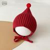 Baby Winter Oorbescherming Gebreide Muts Schattige Elf Puntmuts Warm Met Kinband Muts Baby