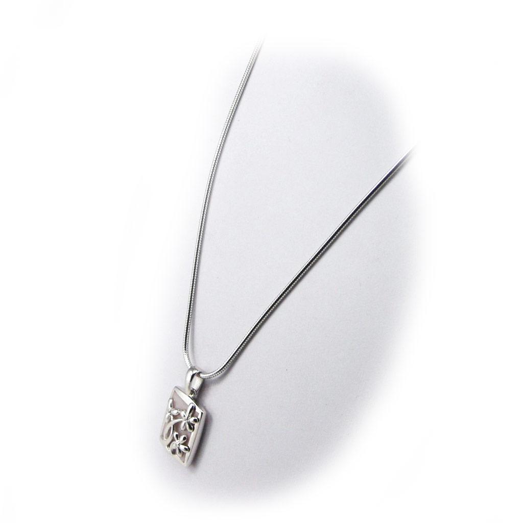 Altesse [F7119] - Różowy srebrny naszyjnik 'Obao'