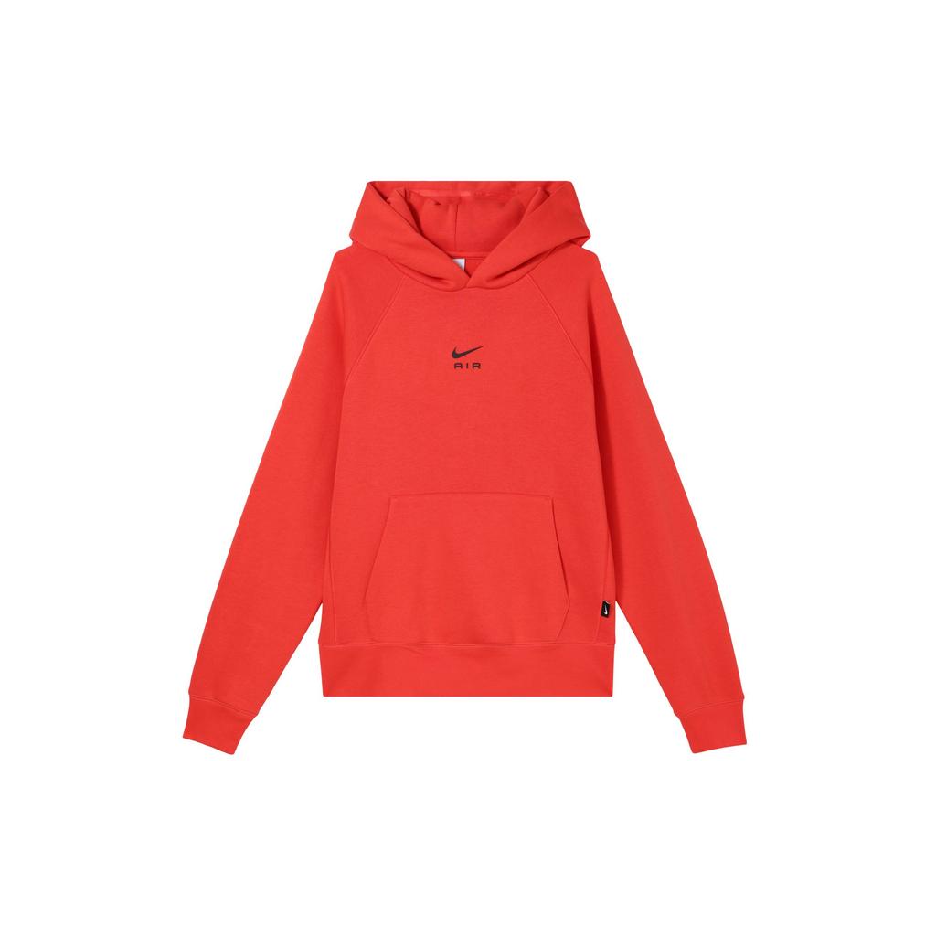 Nike Air Solid Logo Fleece Hoodie Men hoodies Light-Red Dark-Red FB7208-696