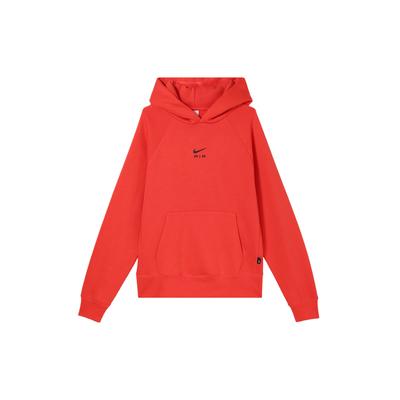 Nike Air Solid Logo Fleece Hoodie Herren Hoodies Hellrot Dunkelrot FB7208-696