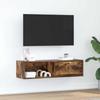 VidaXL TV Cabinet Smoked Oak 100x31x25.5 Cm Engineered Wood, TV Stand, Hi-fi Cabinet, Entertainment Center, TV Buffet, 861480