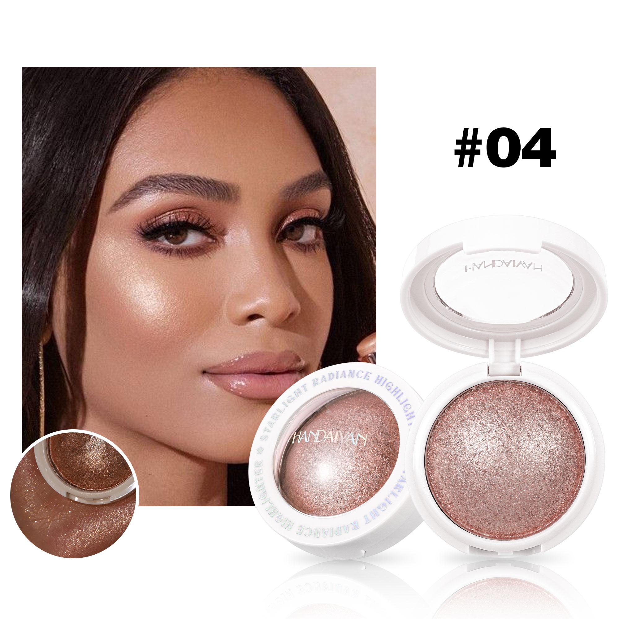 

Хайлайтер для макияжа с высоким блеском, гладкая текстура пюре, хайлайт с перламутровым контуром, стойкий, водостойкий хайлайтер для тела