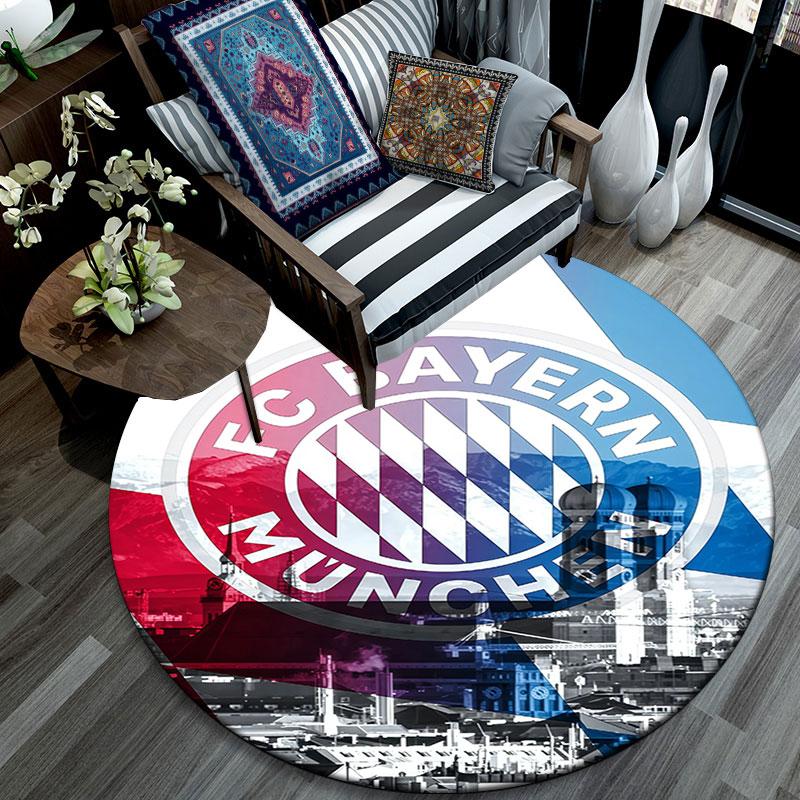 FC Bayern Munchen Pattern Round rug,Carpet Rug for Living Room Bedroom Playroom ,Non-slip Floor Mat,Holiday Gifts and Birthday Gifts.