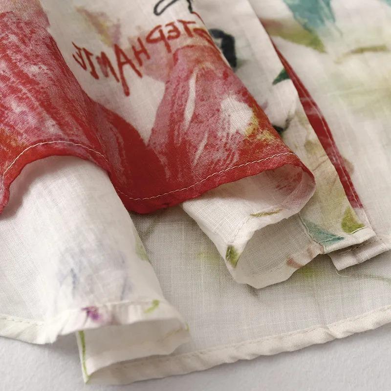 Women's Boho Floral Bird Print Turn Down Collar Long Sleeve Shirt