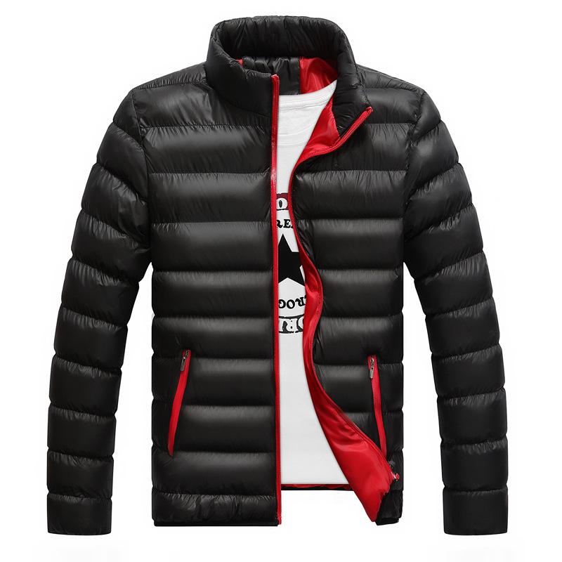

Men s Winter 2026 Korean Style Youth Sports Cotton-Padded Jacket M чёрный