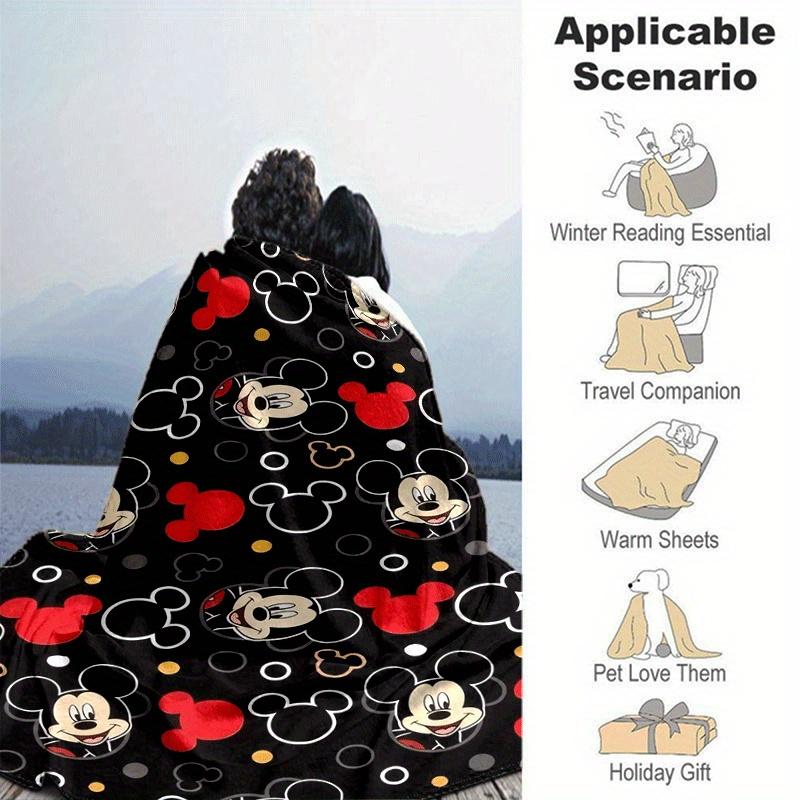1pc Mickey Printing Blanket - Soft, All-Season Throw for Living Room, Beroom,Personalize Gift with Aorable Cartoon Esign