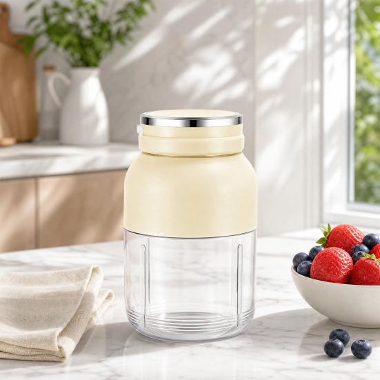 Bezdrátový přenosný mixér, USB dobíjecí pohárek na džus pro smoothies, Osobní mixér s velkou kapacitou na ovoce, Drtí led